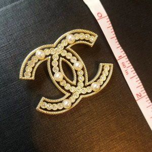 Double C  (CC) Brooch